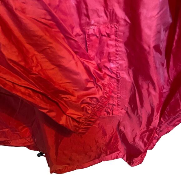 Lands' End Burgundy Red Hooded Zip Up Rain Jacket, Mens Size XL Outdoor Pockets - Picture 8 of 10